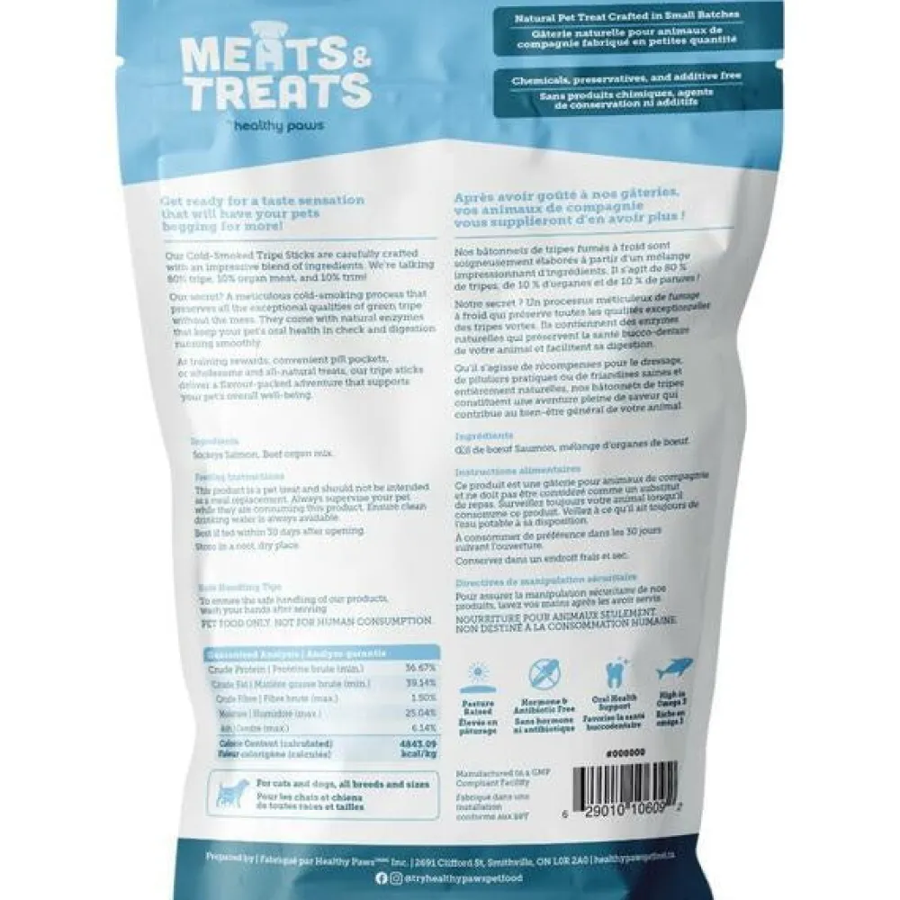 Discount Meats & Treats Cold Smoked Tripe Stick Salmon & Beef Treats Treats & Chews