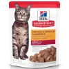 Hot Adult Wet Cat Food, Chicken & Spinach, 79g pouch Wet Food Cans, Pouches, Tetra Paks, Etc.