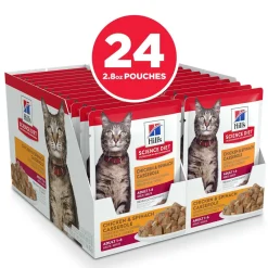 Hot Adult Wet Cat Food, Chicken & Spinach, 79g pouch Wet Food Cans, Pouches, Tetra Paks, Etc.