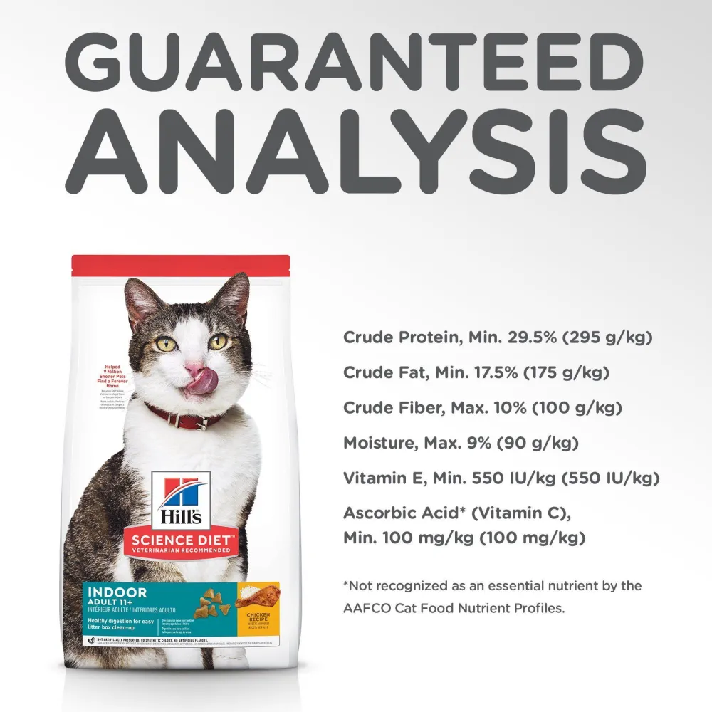 Online Adult 11+ Chicken Recipe Dry Cat Food, 3.17 Kg Bag Dry Food Dry Cat Food