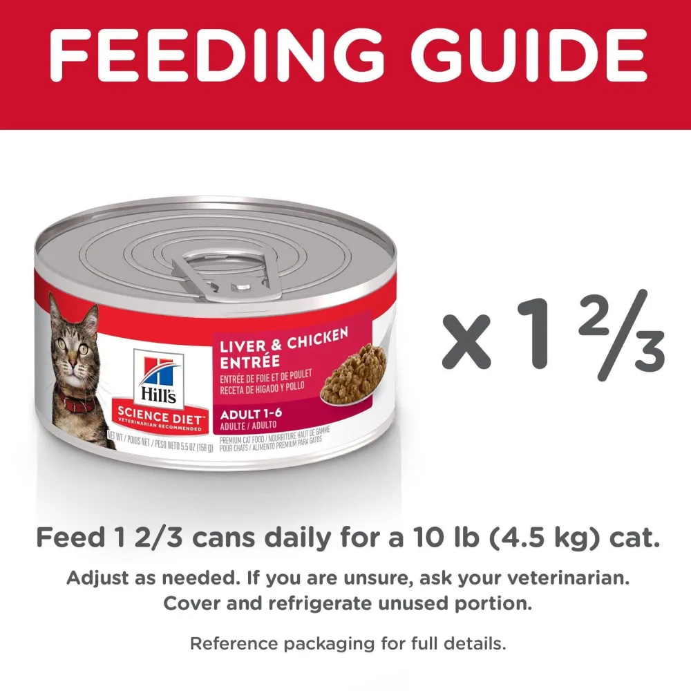 New Adult Liver & Chicken Canned Cat Food Wet Food Cans, Pouches, Tetra Paks, Etc.