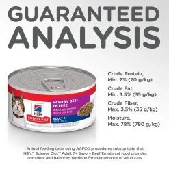 Clearance Adult 7+ Savory Beef Canned Cat Food Wet Food Cans, Pouches, Tetra Paks, Etc.