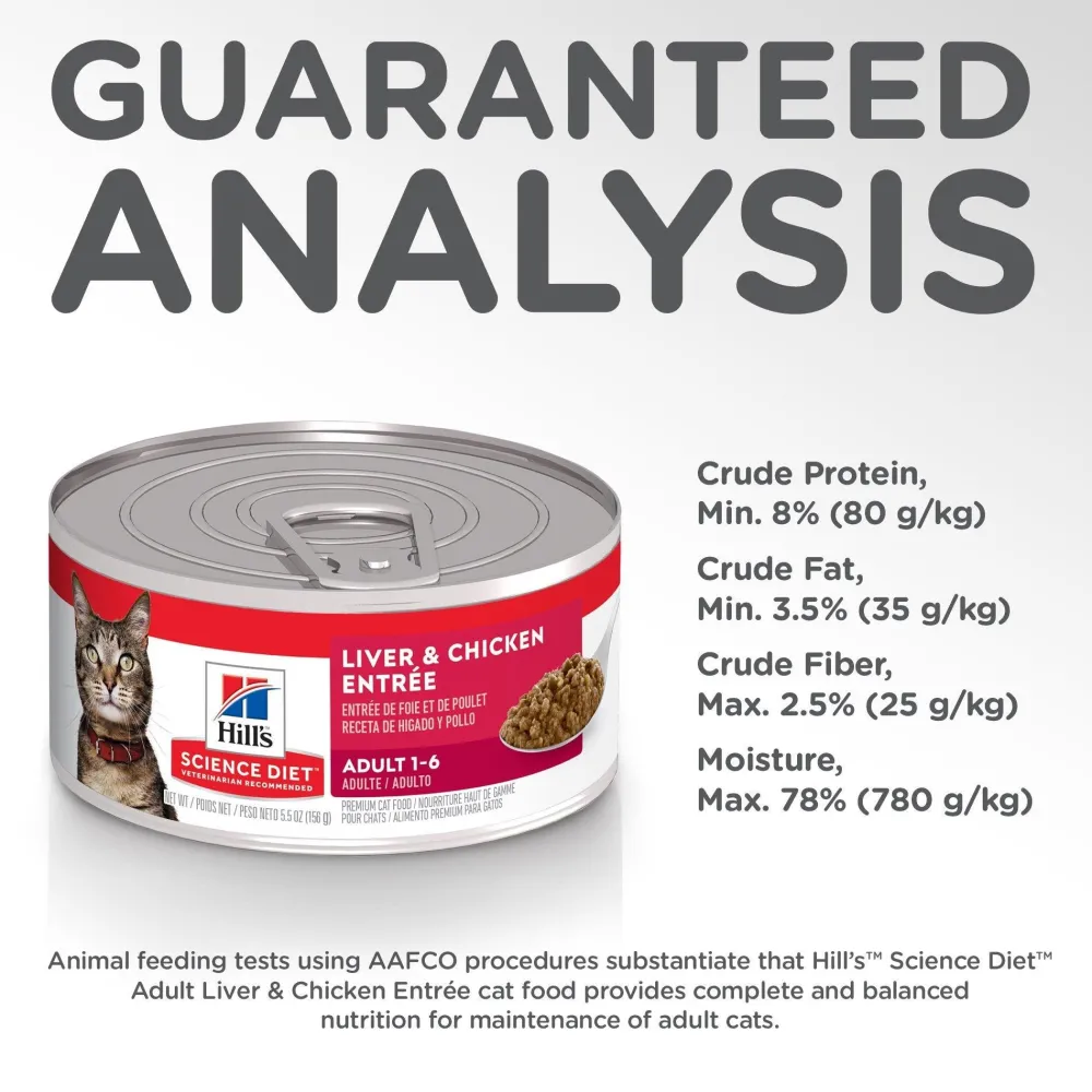 New Adult Liver & Chicken Canned Cat Food Wet Food Cans, Pouches, Tetra Paks, Etc.