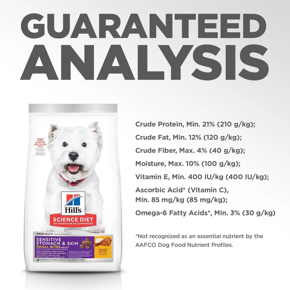 Clearance Adult Sensitive Stomach & Skin Small Bites Dry Dog Food, Chicken Recipe, 6.8 Kg Bag Food Dry, Wet, Freeze Dried, Etc.