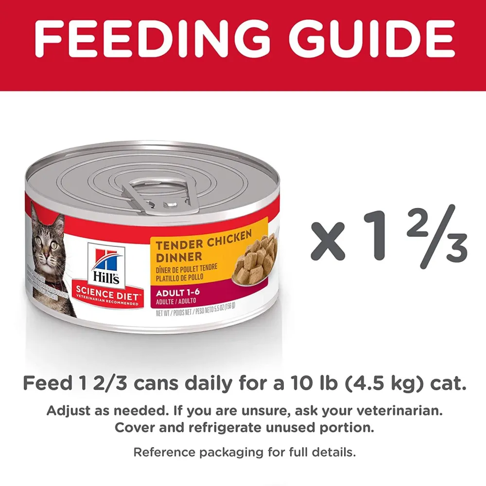 Best Canned Cat Food Tender Dinners Adult Chicken Wet Food Cans, Pouches, Tetra Paks, Etc.