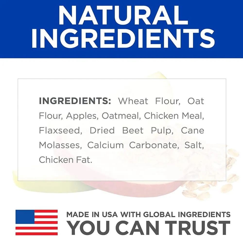 New Dog Treats Natural Fruity Apple & Oatmeal Treats Treats & Chews