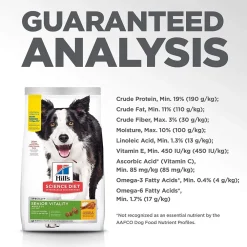 New Dry Dog Food, Adult 7+, Senior Vitality, Chicken & Rice Recipe Food Dry, Wet, Freeze Dried, Etc.