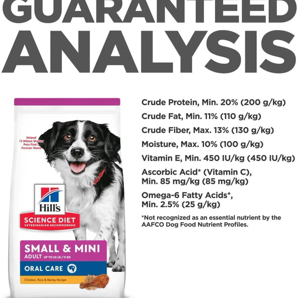 Outlet Oral Care Small & Mini Chicken Recipe Adult Dry Dog Food Food Dry, Wet, Freeze Dried, Etc.