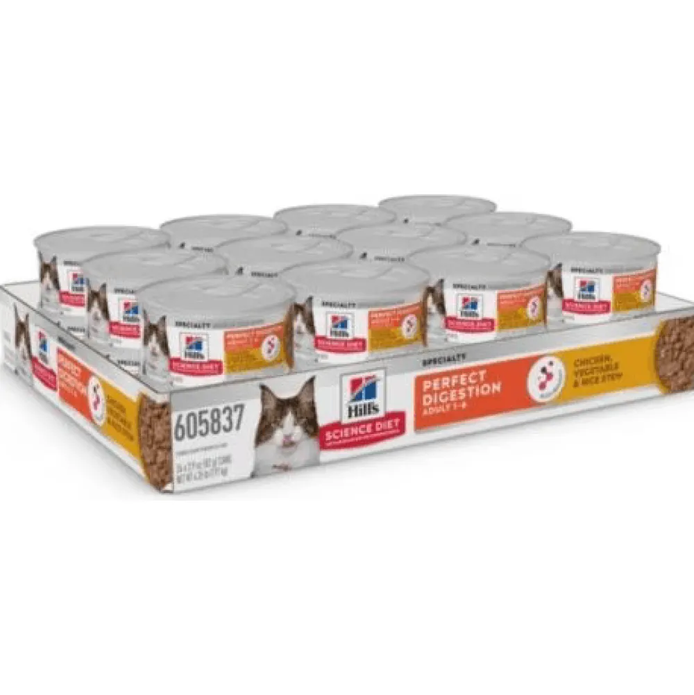 Online Perfect Digestion Chicken, Vegetable & Rice Stew Adult Canned Cat Food Wet Food Cans, Pouches, Tetra Paks, Etc.