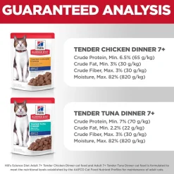 Discount Senior 7+ Wet Cat Food Pouch Variety Pack, Chicken and Tuna 79g pouch Wet Food Cans, Pouches, Tetra Paks, Etc.