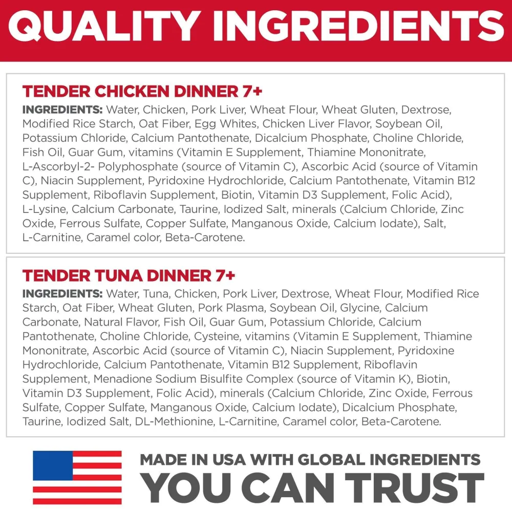 Discount Senior 7+ Wet Cat Food Pouch Variety Pack, Chicken and Tuna 79g pouch Wet Food Cans, Pouches, Tetra Paks, Etc.