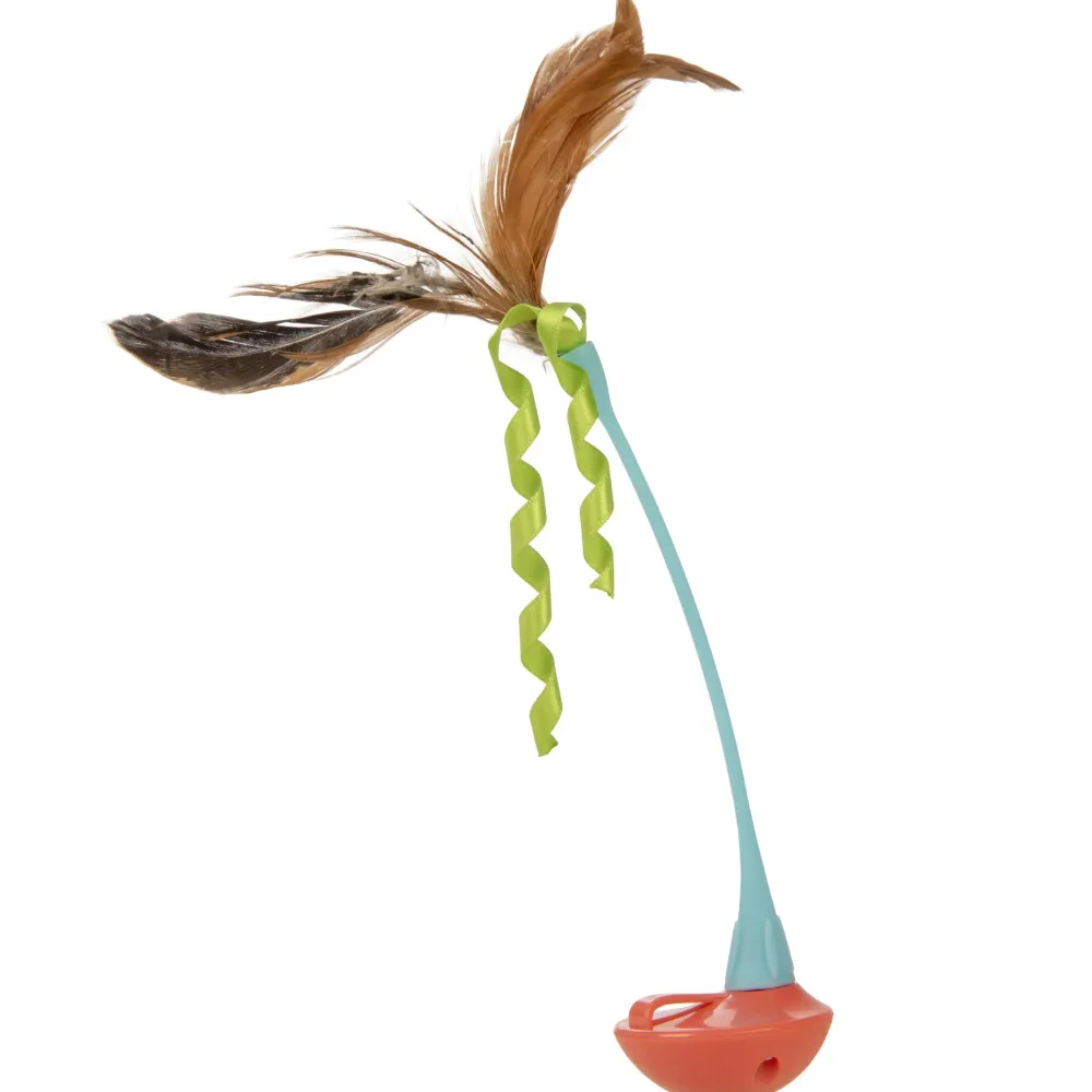 New Cat Rowdy Rockerwand Toy with Feathers Supplies Collars, Scratchers, Toys, Etc.