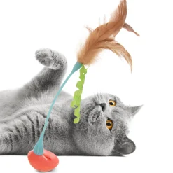 New Cat Rowdy Rockerwand Toy with Feathers Supplies Collars, Scratchers, Toys, Etc.