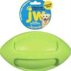 Fashion JW iSqueak Fumble Football Supplies Leashes, Collars, Beds, Flea & Tick, Etc. | Toys Interactive, Plush, Etc.