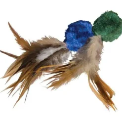 Discount Cat Naturals Crinkle Ball With Feathers Supplies Collars, Scratchers, Toys, Etc.