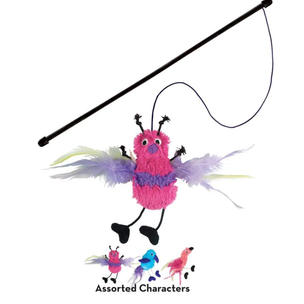 Discount Cat Toy Feather Teaser Assorted Characters Supplies Collars, Scratchers, Toys, Etc.