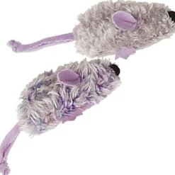 Clearance Cat With An Attitude 2 Purple & Grey Mice Supplies Collars, Scratchers, Toys, Etc.