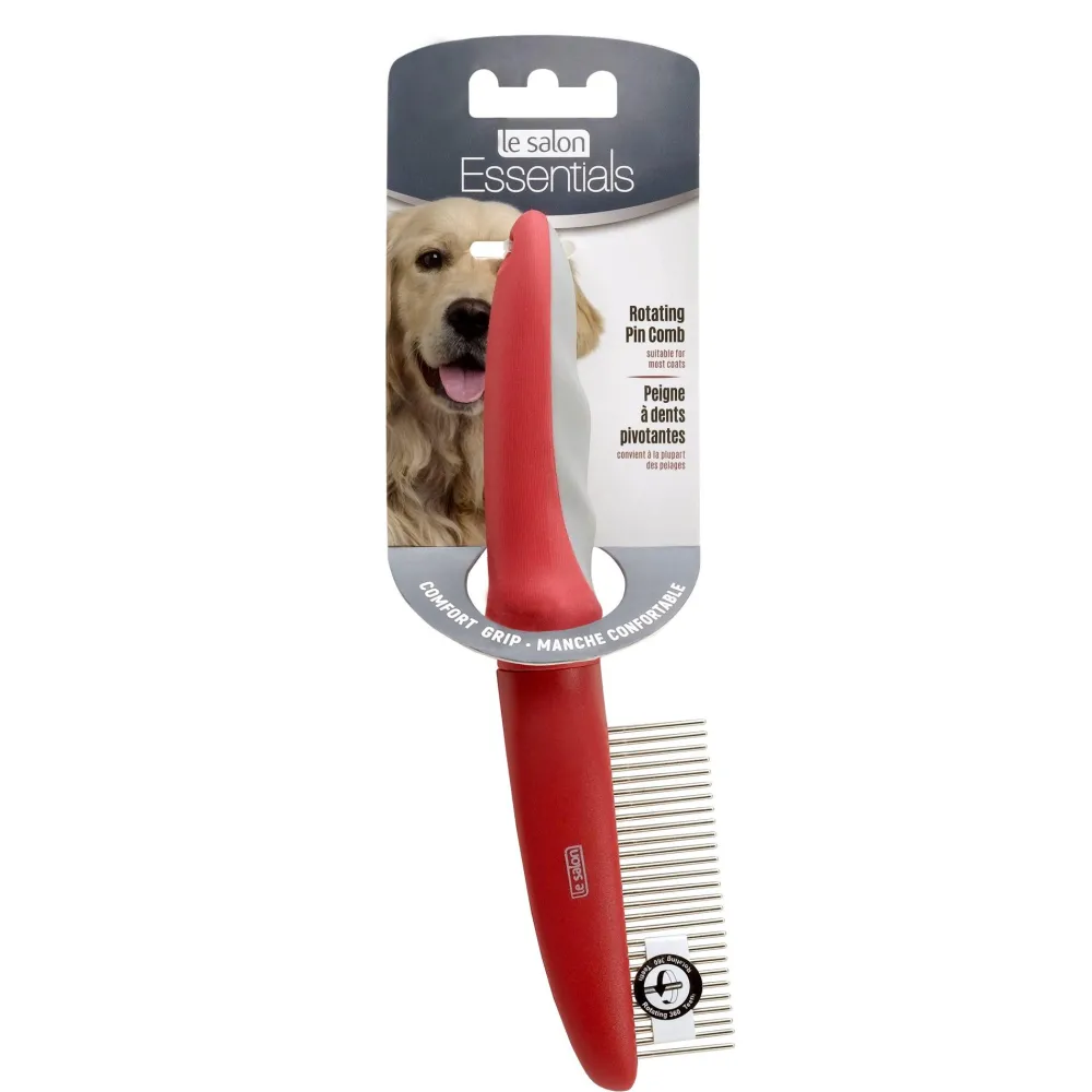 Fashion Essentials Rotating Pin Comb For Dogs Supplies Leashes, Collars, Beds, Flea & Tick, Etc.