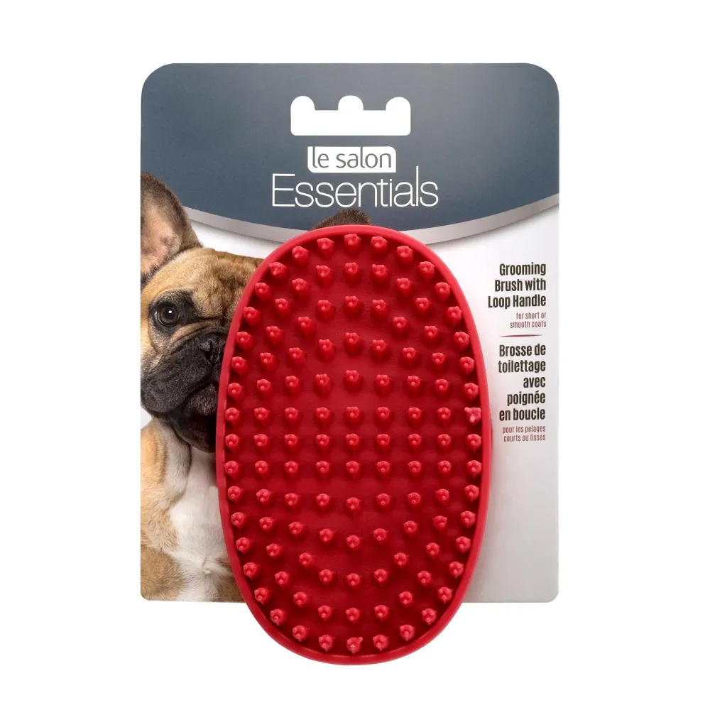 Hot Essentials Rubber Grooming Handle Brush For Dogs Supplies Leashes, Collars, Beds, Flea & Tick, Etc.