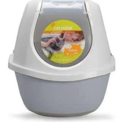 Outlet Smart Cat Hooded Litter Pan Warm Grey Supplies Collars, Scratchers, Toys, Etc.