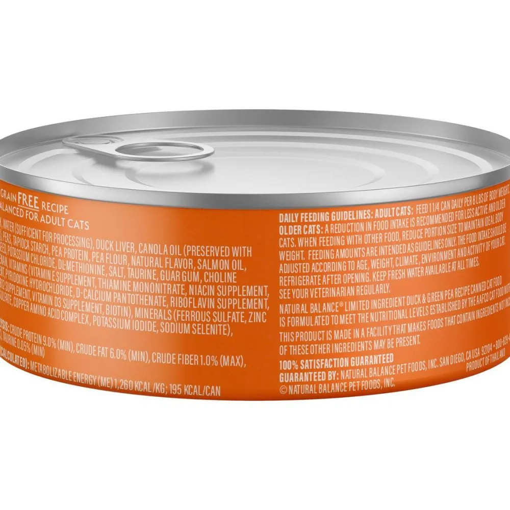 Sale L.I.D. Limited Ingredient Diets Duck & Green Pea Formula Grain-Free Canned Cat Food Wet Food Cans, Pouches, Tetra Paks, Etc.