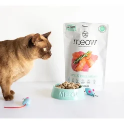 Online New Zealand Pet Food Meow Freeze Dried Bites Lamb & Salmon Treats Crunchy, Soft, Lickable, Etc.