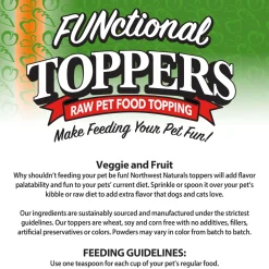 Fashion Functional Topper Veggie & Fruit Food Dry, Wet, Freeze Dried, Etc.
