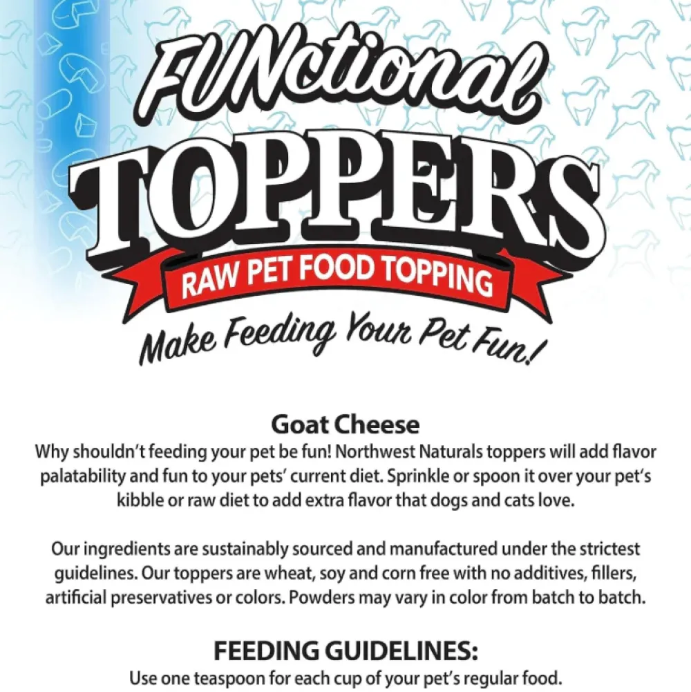 New Functional Topper Goat Cheese Food Dry, Wet, Freeze Dried, Etc.