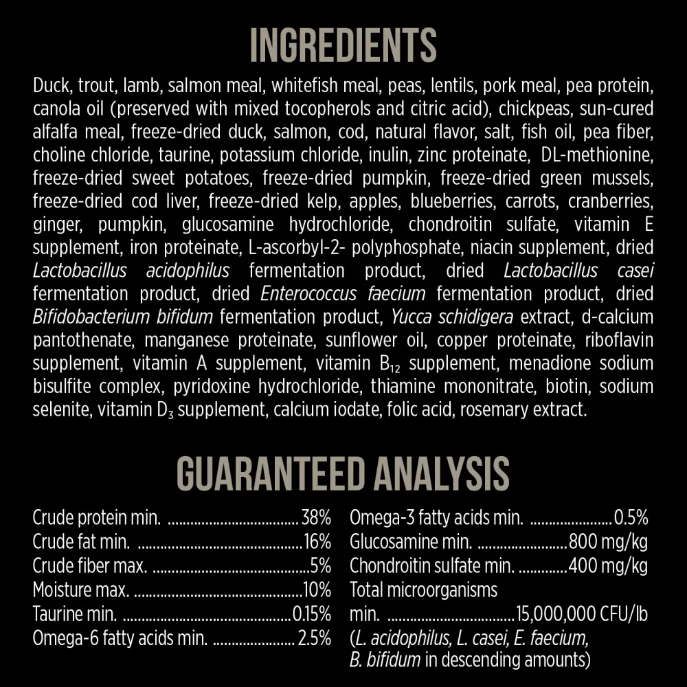 Outlet Grain Free Dog Food SubZero Northern Lakes Duck Food Dry, Wet, Freeze Dried, Etc.