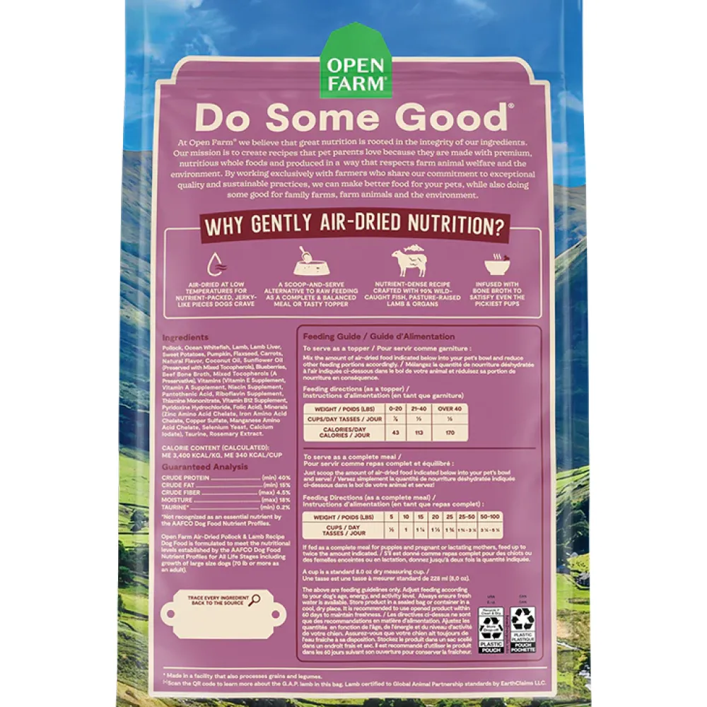 Online Dog Air Dried Pollock & Lamb Recipe Food Dry, Wet, Freeze Dried, Etc.