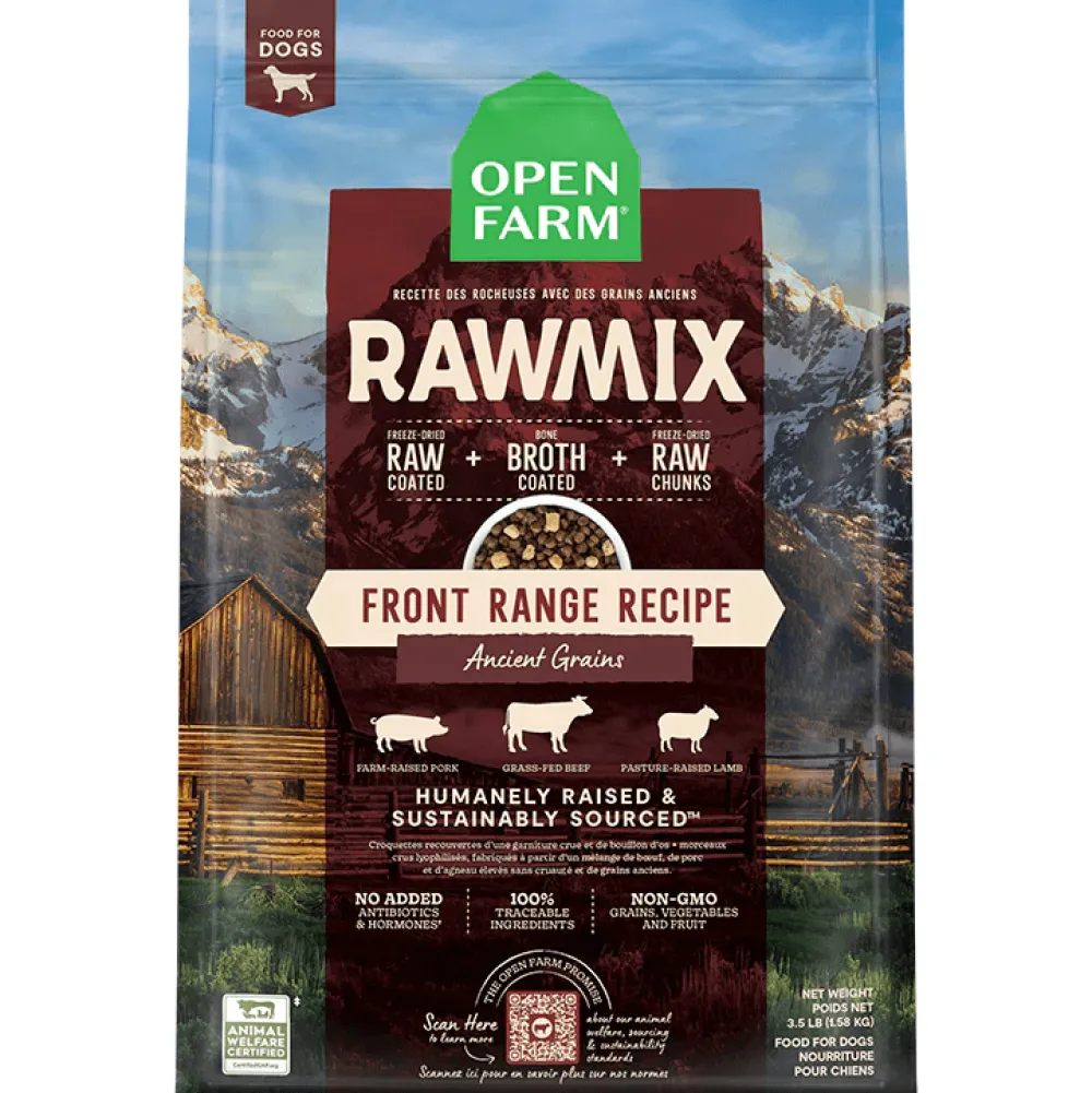 Clearance Front Range Ancient Grains RawMix for Dogs Food Dry, Wet, Freeze Dried, Etc.