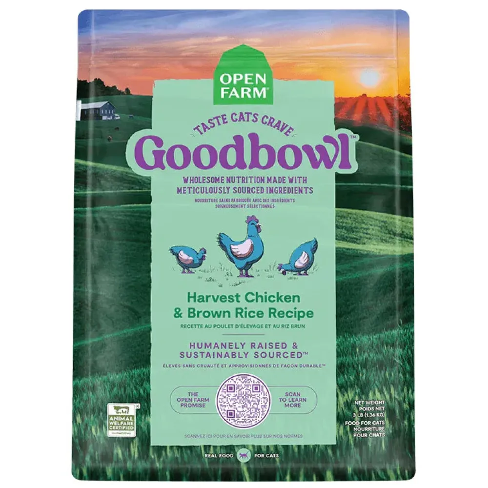 Best GoodBowl Harvest Chicken & Brown Rice Recipe for Cats Dry Food Dry Cat Food