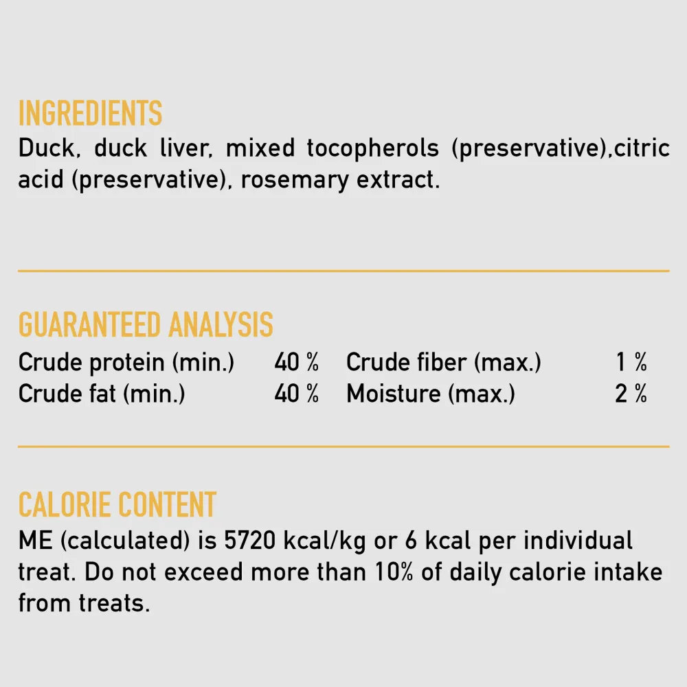 Fashion Freeze-Dried Dog Treats Free-Run Duck Formula Treats Treats & Chews