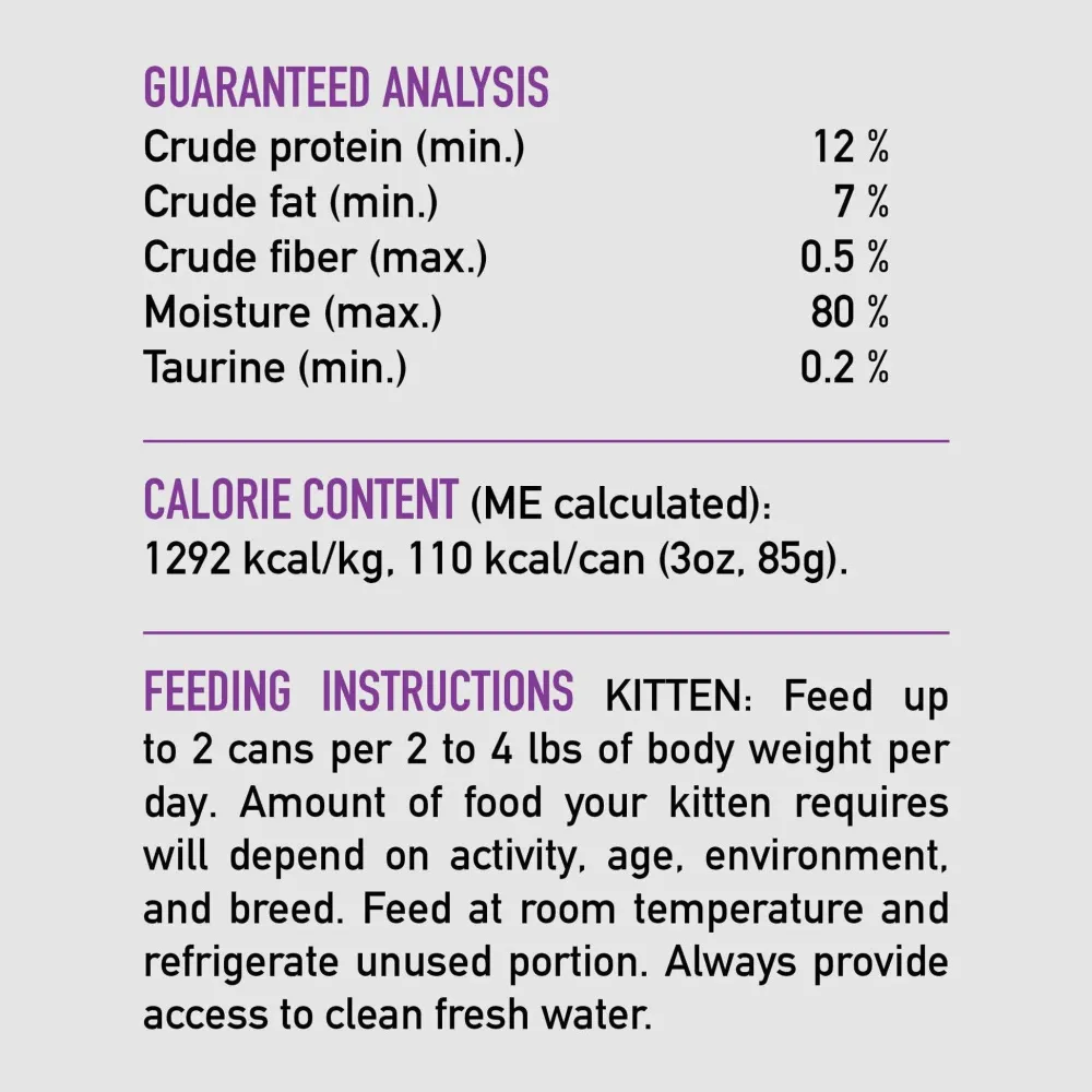 Sale Wet Cat Chicken + Salmon Entrée - Kitten Recipe Wet Food Cans, Pouches, Tetra Paks, Etc.