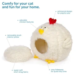 Discount Ph Cozy Cat Chicken Hideaway Supplies Collars, Scratchers, Toys, Etc.