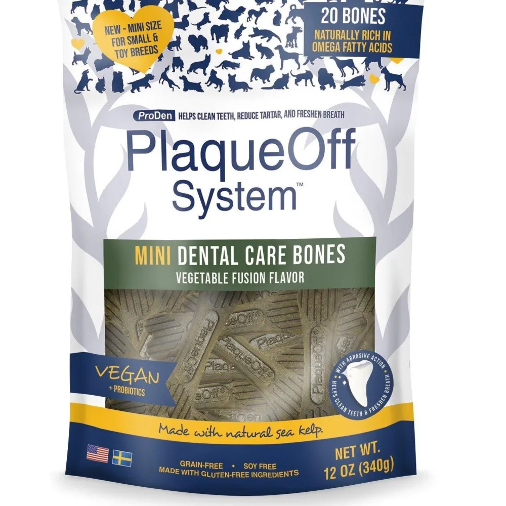 Best Plaque Off System Dental Vegetable Bones Mini Treats Treats & Chews