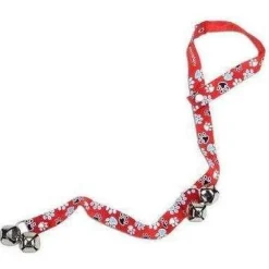 Online Potty Training Bells Red With Paw Prints Supplies Leashes, Collars, Beds, Flea & Tick, Etc.