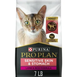 Outlet Sensitive Skin and Stomach Cat Food Lamb and Rice Formula Dry Food Dry Cat Food