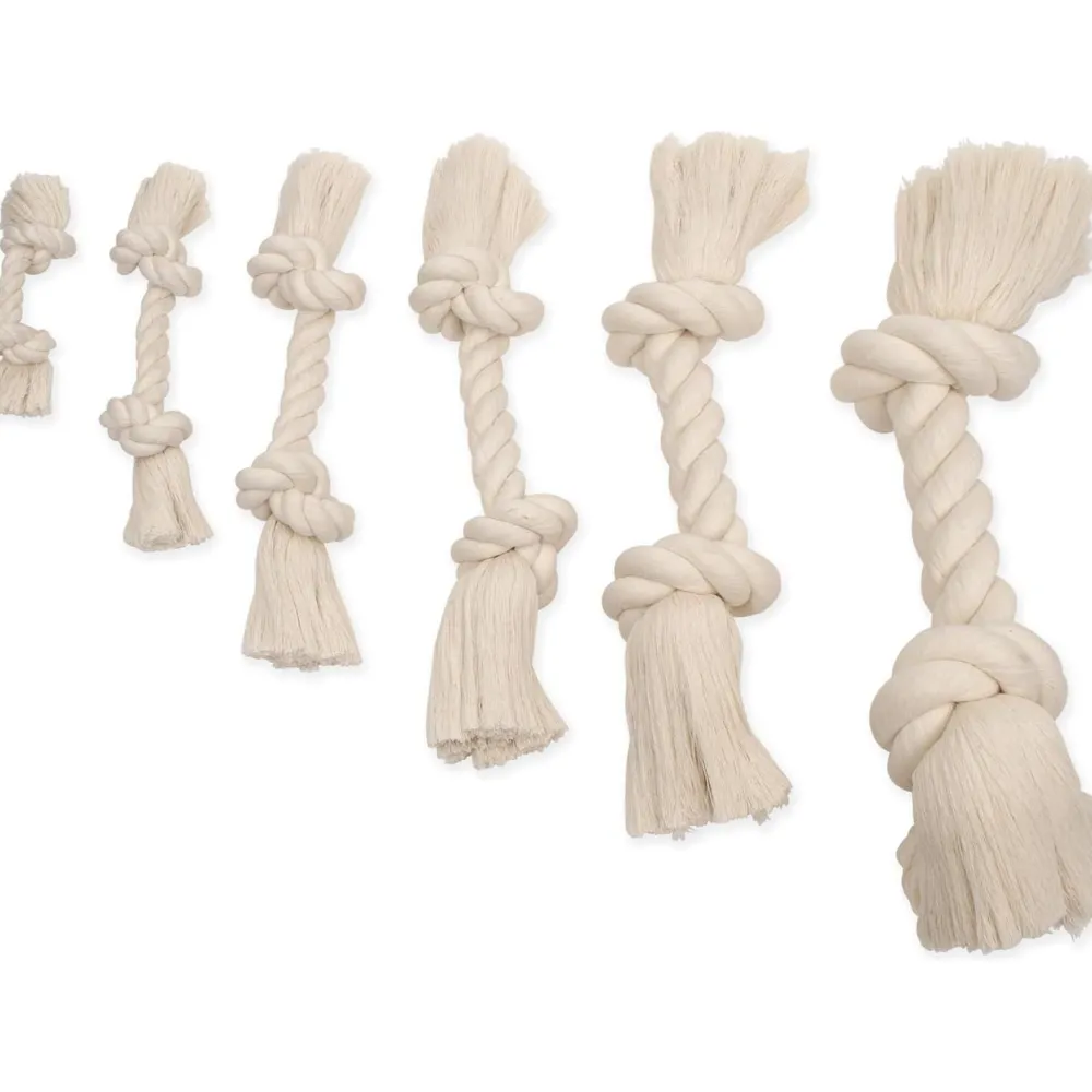 Discount Rope Bone White 2 Knot Bone Supplies Leashes, Collars, Beds, Flea & Tick, Etc. | Toys Interactive, Plush, Etc.
