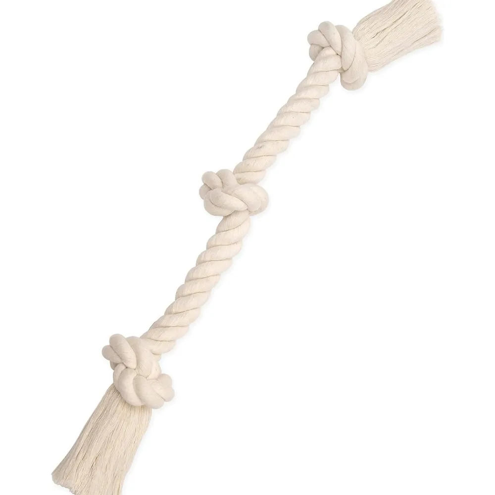 Online Rope Bone White 3 Knot Bone Toys Interactive, Plush, Etc. | Supplies Leashes, Collars, Beds, Flea & Tick, Etc.