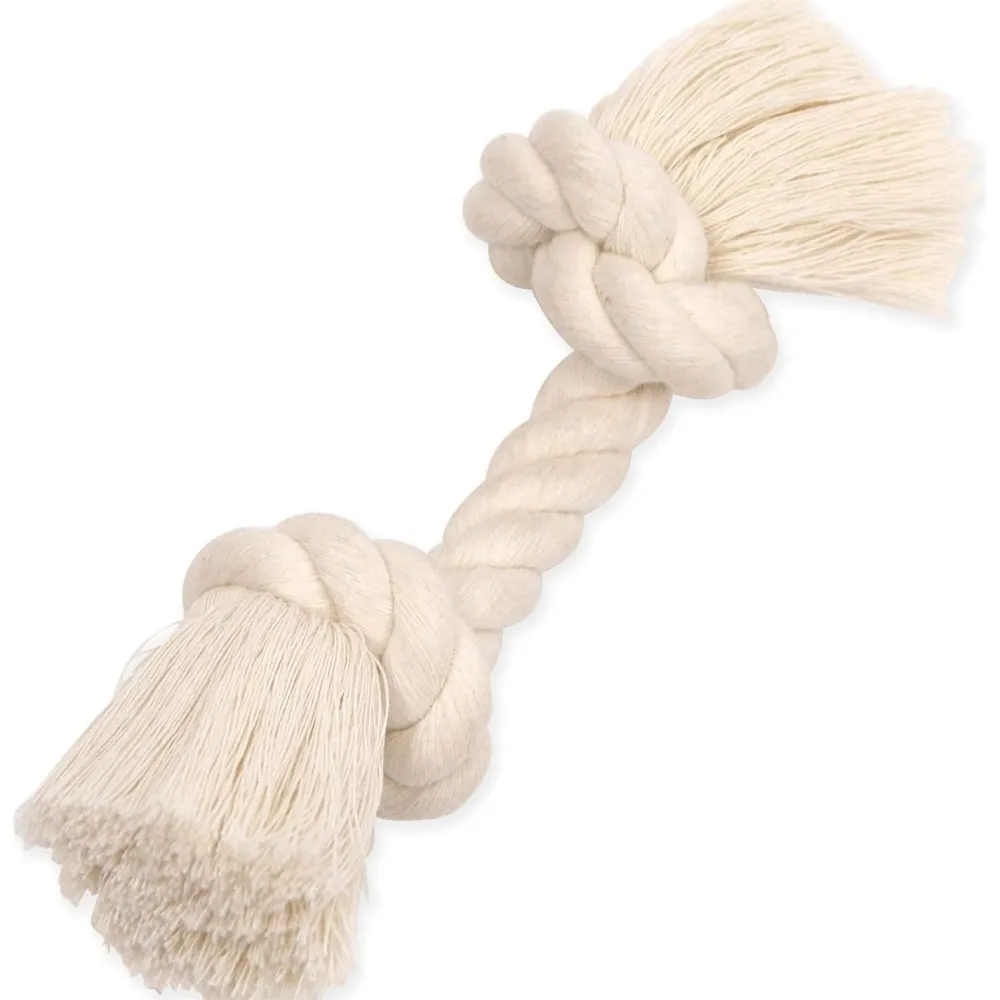 Discount Rope Bone White 2 Knot Bone Supplies Leashes, Collars, Beds, Flea & Tick, Etc. | Toys Interactive, Plush, Etc.