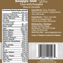 New Wet Cat Food Lites Tuna With Pumpkin Wet Food Cans, Pouches, Tetra Paks, Etc.