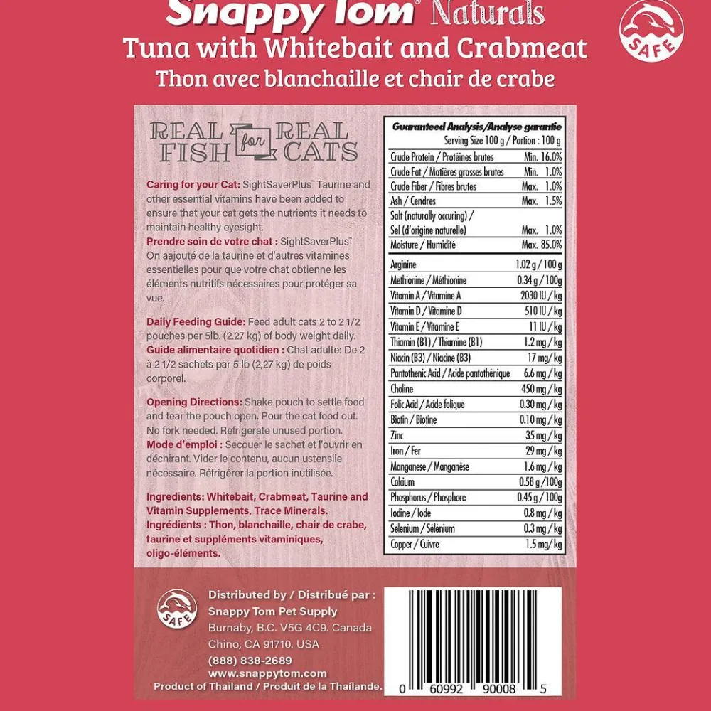 Sale Wet Cat Food Natural Pouches Tuna With Whitebait & Crab Wet Food Cans, Pouches, Tetra Paks, Etc.