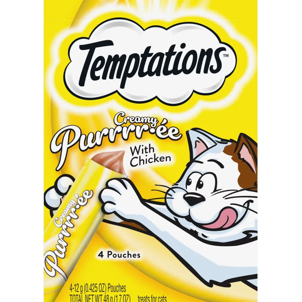 New Creamy Puree with Chicken Lickable Cat Treats Treats Crunchy, Soft, Lickable, Etc.