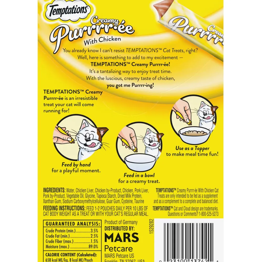 New Creamy Puree with Chicken Lickable Cat Treats Treats Crunchy, Soft, Lickable, Etc.