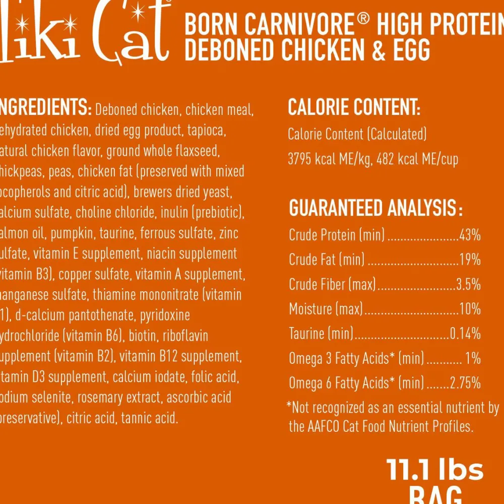 Hot Born Carnivore High Protein Chicken & Egg Dry Food Dry Cat Food