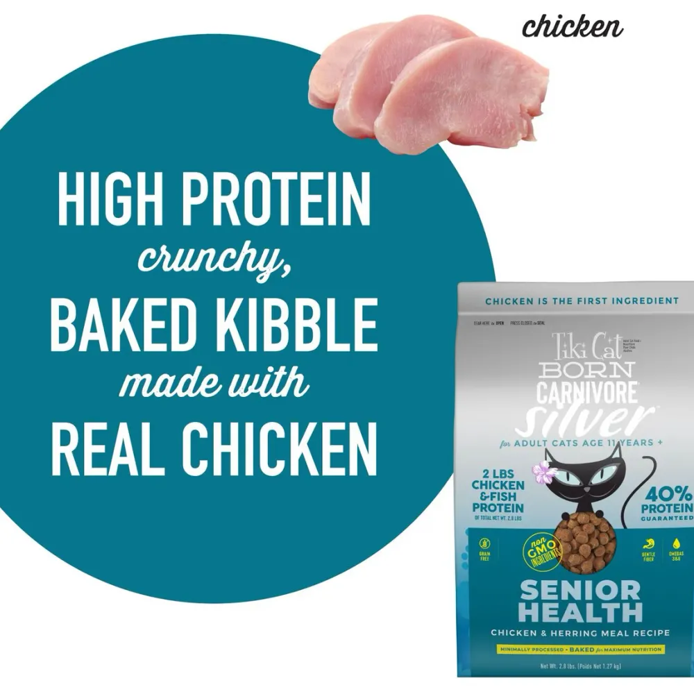 Discount Born Carnivore Silver Senior Chicken & Herring Dry Food Dry Cat Food
