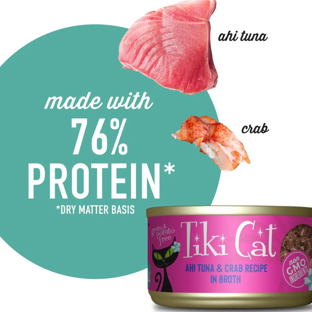 Best Can Ahi Tuna & Crab Recipe In Broth Wet Food Cans, Pouches, Tetra Paks, Etc.