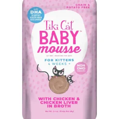 New Pouch Velvet Mousse Kitten Chicken & Chicken Liver Wet Food Cans, Pouches, Tetra Paks, Etc.