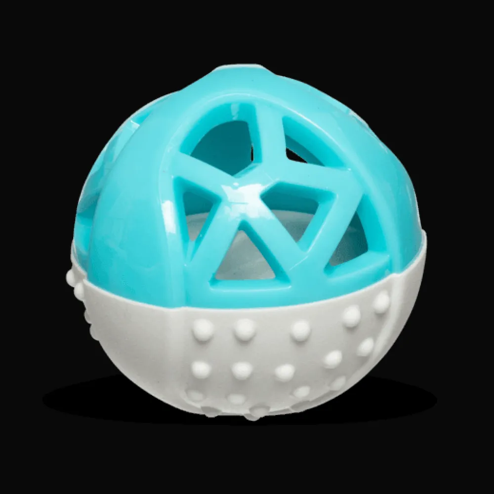 New Catch N Squeak Rubber Ball Teal Supplies Leashes, Collars, Beds, Flea & Tick, Etc. | Toys Interactive, Plush, Etc.